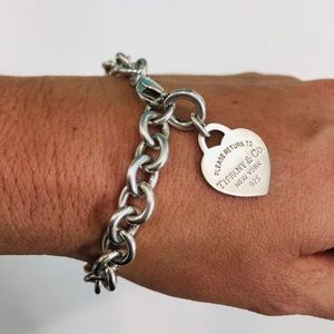Tiffany & Co heart charm bracelet